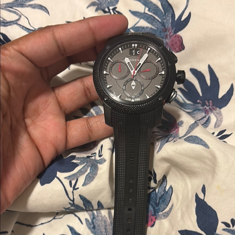Burberry Black and Gray Chronograph Watch